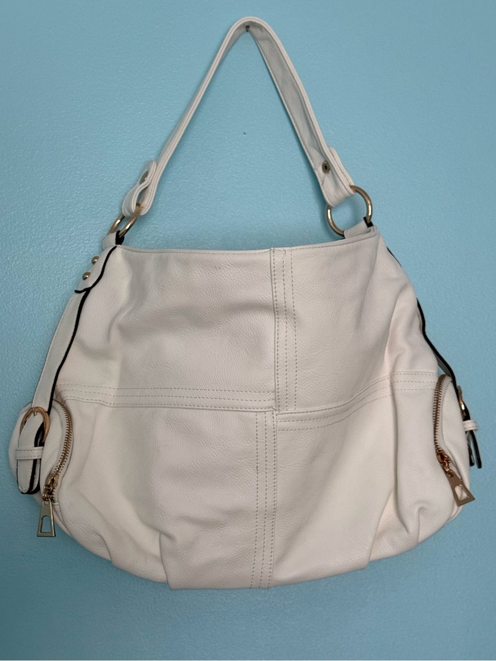 White Leather Shoulder Bag